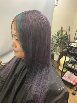 セミロング カラー 渡辺 健太のヘアスタイル