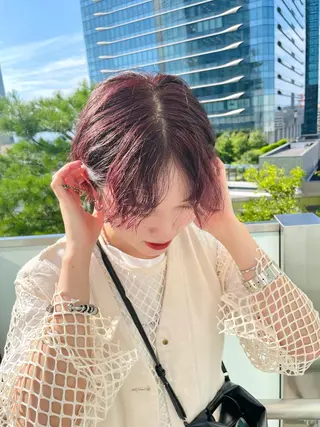 ショート カラー パーマ ヘアアレンジ メンズ キッズ ネイル マツエク・マツパ エビスザキレン／メン ズ／心斎橋🌳のヘアスタイル