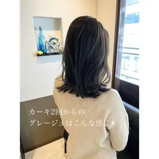 ミディアム カラー 坂井田 浩樹のヘアスタイル