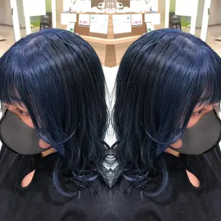 ミディアム カラー 韓国レイヤー×透明感 カラー/山崎一輝のヘアスタイル