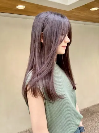 セミロング カラー ケアブリーチ ヒナミ名古屋／御器所のヘアスタイル