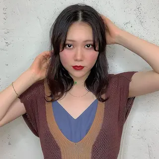 ミディアム カラー パーマ ヘアアレンジ メンズ キッズ ネイル マツエク・マツパ ボブ/レイヤー/ nanamiのヘアスタイル