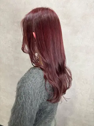 ロング カラー Rin♡透明感ピンク 🎀白肌ラベンダーのヘアスタイル