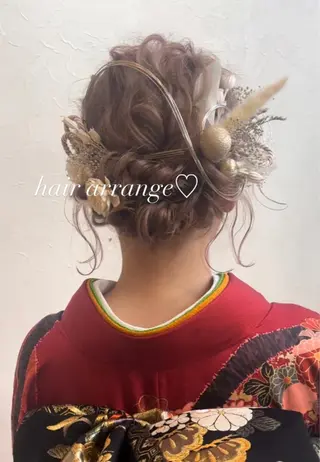 セミロング カラー ヘアアレンジ nakahara madokaのヘアスタイル