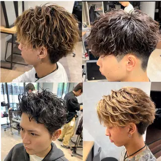 ショート パーマ メンズ 稲村侑斗ダウンパーマ メンズパーマのヘアスタイル