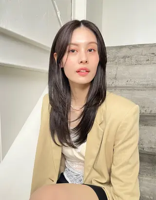 セミロング yukii しまむら のぞみのヘアスタイル