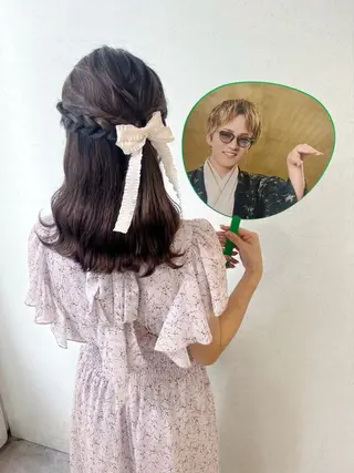 ロング ヘアアレンジ 透明感カラー 💞みどりのヘアスタイル