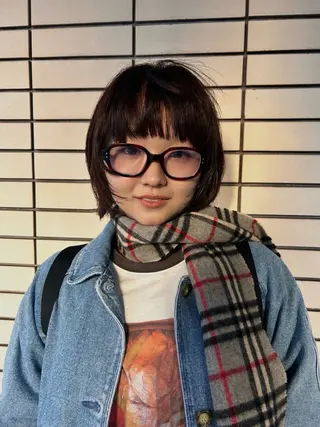 ショート カラー デザインパーマ/ カット/nanaのヘアスタイル
