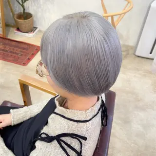 ショート 垢抜け透明感カラー 🧚🏻♀️ミユウのヘアスタイル