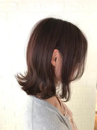 ミディアム カラー エイジングケア特化 美容師✂️山崎竜二のヘアスタイル