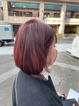 カラー レイヤーカット/ 艶カラー/山内一暉のヘアスタイル