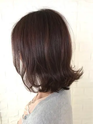 ミディアム カラー エイジングケア特化 美容師✂️山崎竜二のヘアスタイル