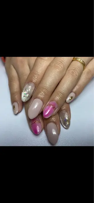 セミロング shandy nailのネイルデザイン