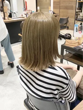 ミディアム カラー ヘアアレンジ 似合わせレイヤー/ 美髪縮毛矯正/ミナエのヘアスタイル