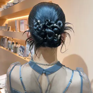 ロング ヘアアレンジ ✨カチモリ✨レイヤー 韓国ヘア🇰🇷ゆいのヘアスタイル