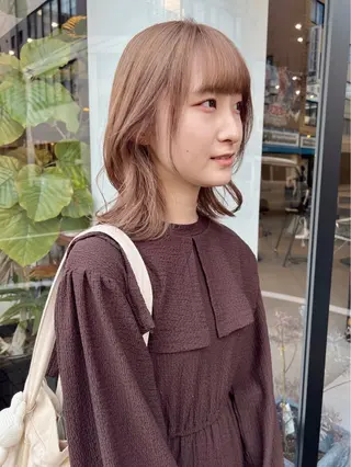 セミロング カラー saki / ボブ /レイヤーのヘアスタイル