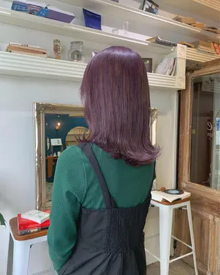 ミディアム カラー ヘアアレンジ 山口 樹里のヘアスタイル