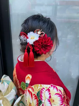 セミロング カラー ヘアアレンジ 松永 梨央のヘアスタイル