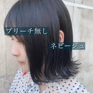 ミディアム カラー モテ前髪 タゴメ シンヤのヘアスタイル