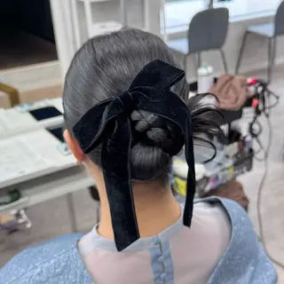 セミロング ヘアアレンジ JUNSHIN🦋 ヘアセット／カラーのヘアスタイル