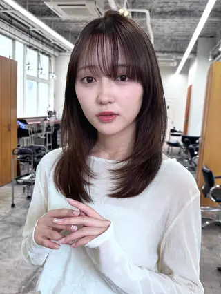 ミディアム カラー 加藤 剣のヘアスタイル