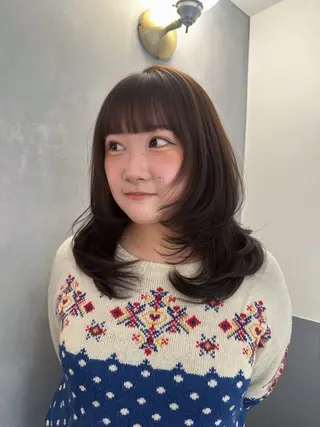 ミディアム 🎀LUNA🎀 レイヤーカット/艶髪のヘアスタイル