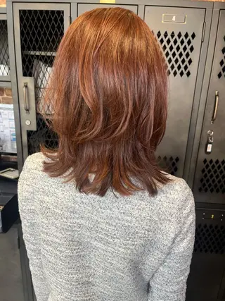 ミディアム カラー パーマ ヘアアレンジ メンズ キッズ ネイル マツエク・マツパ アイブロウ 久木原 ゆりのヘアスタイル