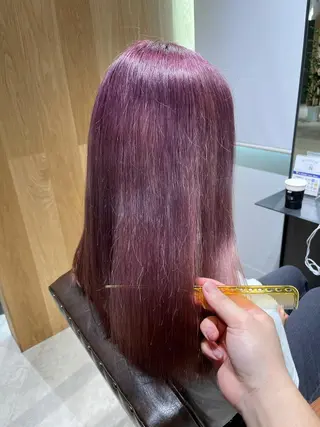 セミロング カラー レイヤー/ハッシュ 渋谷/サッタのヘアスタイル