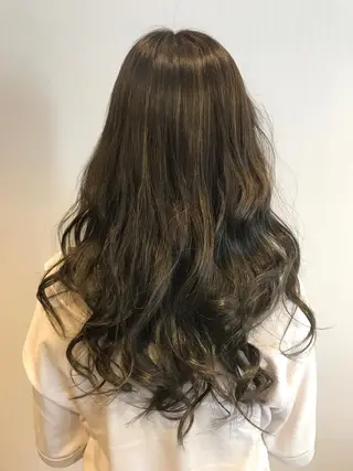ロング カラー ひろせ かなのヘアスタイル