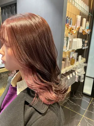 セミロング カラー 透明感カラー/ 韓国風🌿RIKOのヘアスタイル