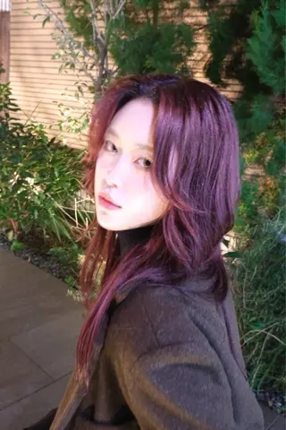 ロング カラー 心斎橋l大人韓国ヘア レイヤー×艶カラーのヘアスタイル