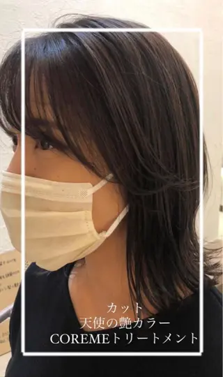 ミディアム カラー 縮毛矯正/髪質改善/ 艶髪ササキナツミのヘアスタイル