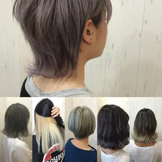 カラー ミディアム ヘアカラー&縮毛矯正 STAR☆RIVERのヘアスタイル