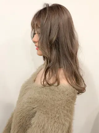 セミロング カラー ダメージレスサロン✨ kayo🌱のヘアスタイル