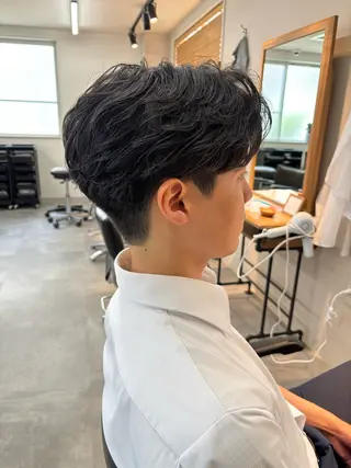 パーマ メンズ 保立/フェザーパーマ /メンズカット千葉のヘアスタイル