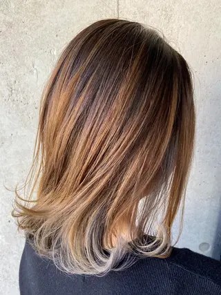 ミディアム カラー 川端 康介のヘアスタイル