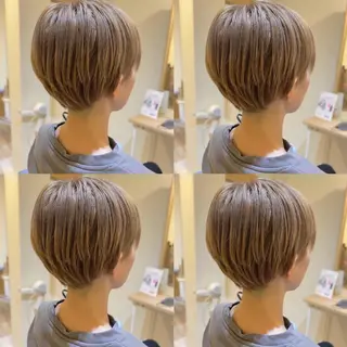 ショート カラー 金島 青のヘアスタイル