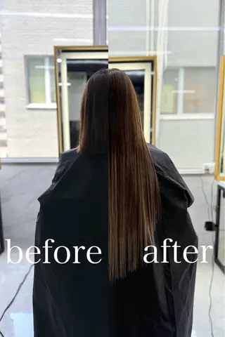 ロング カラー エクステ🩵ブリーチ 韓国ヘア🩵KAEのヘアスタイル