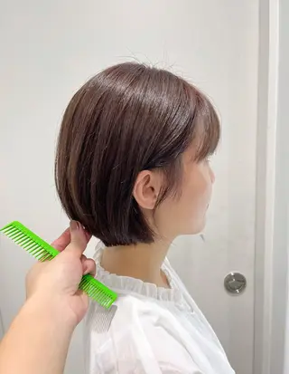 ショート ボブパーマ/縮毛矯正 /かわいい/せき🫧のヘアスタイル