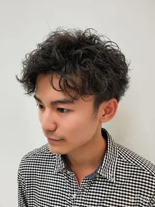 ショート パーマ 倉持 龍歩のヘアスタイル