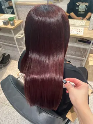 セミロング カラー 髪質改善&艶カラー/ ほんだあみ (♡)のヘアスタイル