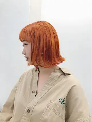 ショート カラー ヘアアレンジ Flamme Annaのヘアスタイル