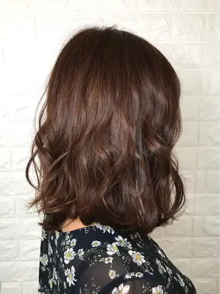 ミディアム カラー エイジングケア特化 美容師✂️山崎竜二のヘアスタイル