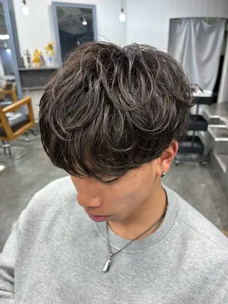 パーマ メンズ ニュアンス/シャドウ /韓国系/梅田茶屋町のヘアスタイル