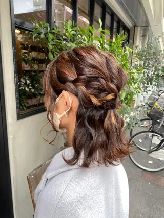 ミディアム カラー ヘアアレンジ 【縮毛矯正特化】 kyokaのヘアスタイル