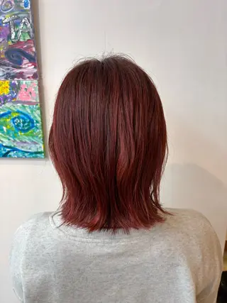 ミディアム カラー みぞぐち じゅりのヘアスタイル
