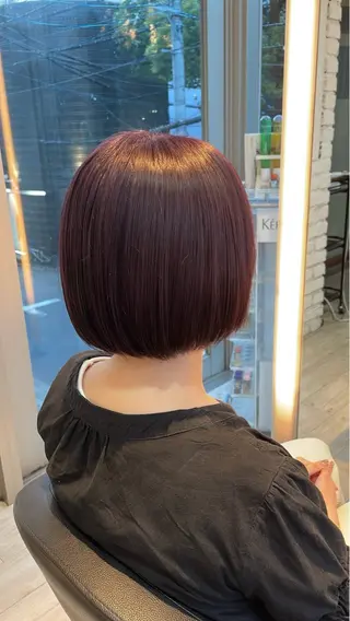 ショート カラー ブリーチ/髪質改善/ ハイトーン/暖色のヘアスタイル
