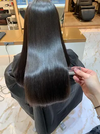 セミロング カラー パーマ ✨美髪矯正×髪質改善 🍎カイト🍎渋谷のヘアスタイル