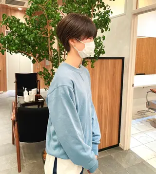 ショート カラー パーマ 🍃服部 雅哉🍃銀座◎のヘアスタイル
