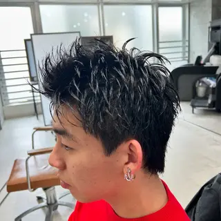 メンズ カズキ🌼曲がる 縮毛矯正のヘアスタイル